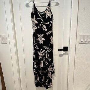 Nostalgia Black and Cream Floral Maxi Dress